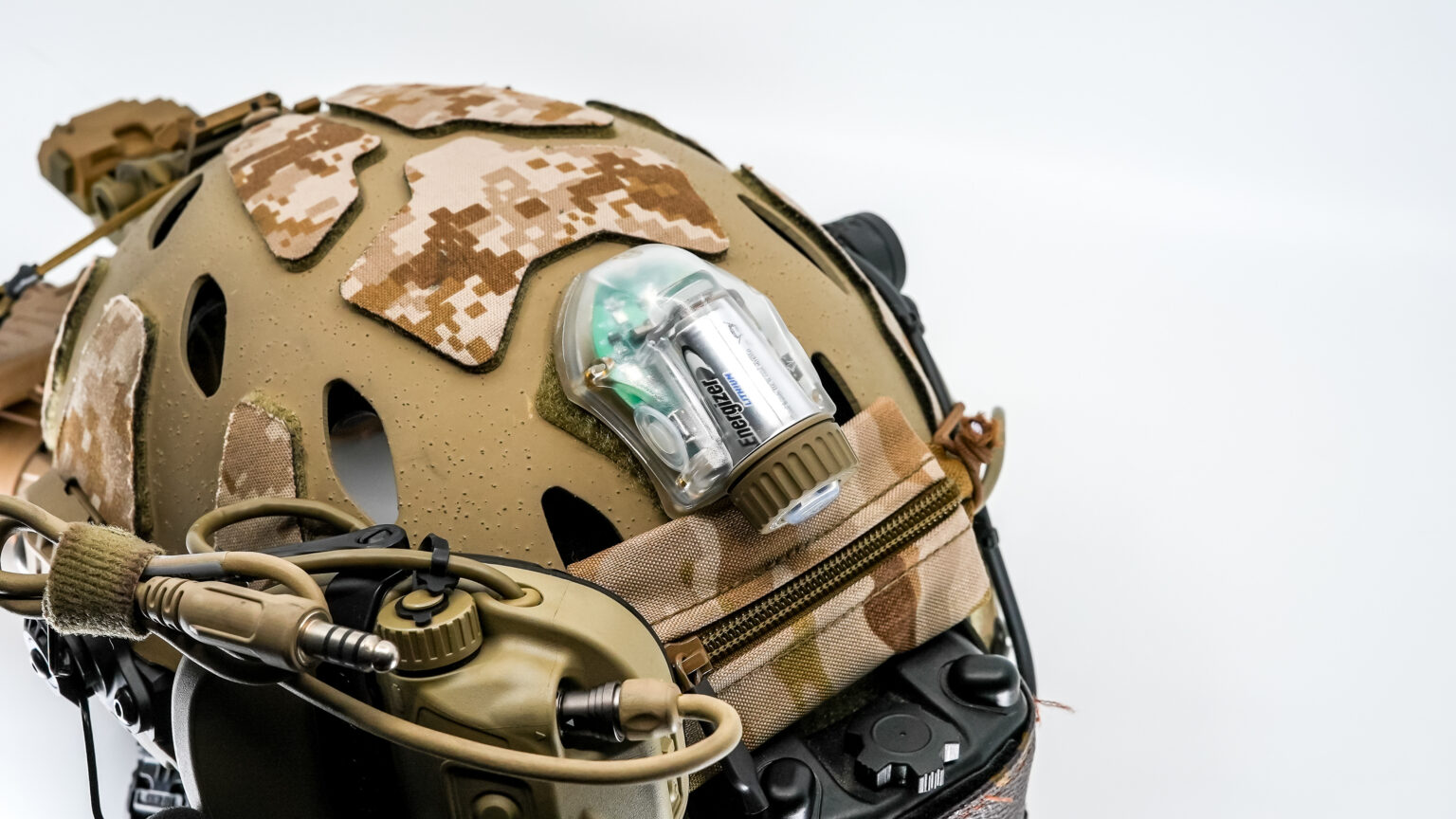 S&S Precision Manta Helmet Mounted Strobe with Webbing Adapter - Custom ...