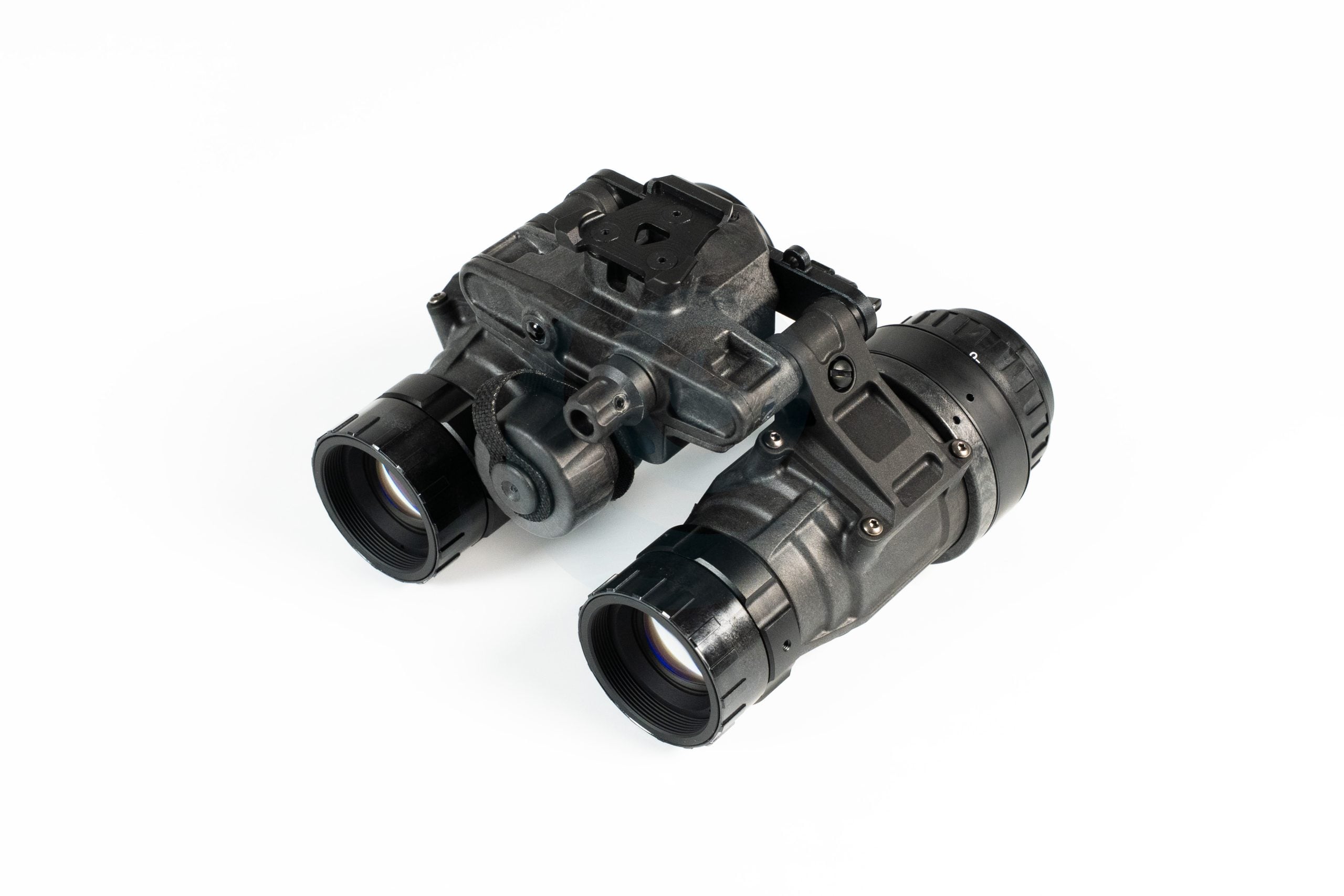 Night vision binocular device on a white background