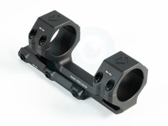 Rigid Precision mount for optics with two large ring clamps on a white background.